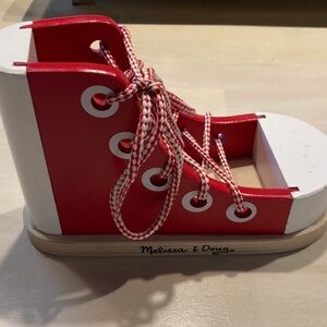 Melissa & Doug Red and White Lacing Toy